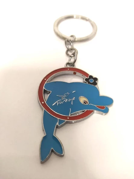 Sevimli Yunus Balık Metal Anahtarlık Çanta Süsü 10265 Hdmarketim ürün görseli