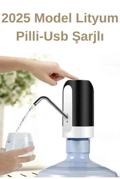 Şarjlı Otomatik Damacana Su Pompası 1200 Mah Bataryalı (BPA IÇERMEZ ,CE BELGELİDİR)