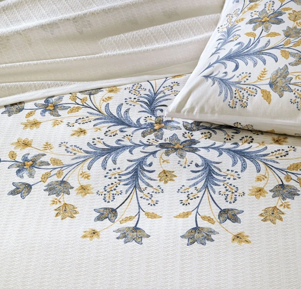 Taç Çift Kişilik Ranforce Baskılı Pike Takımı Charmy - 2