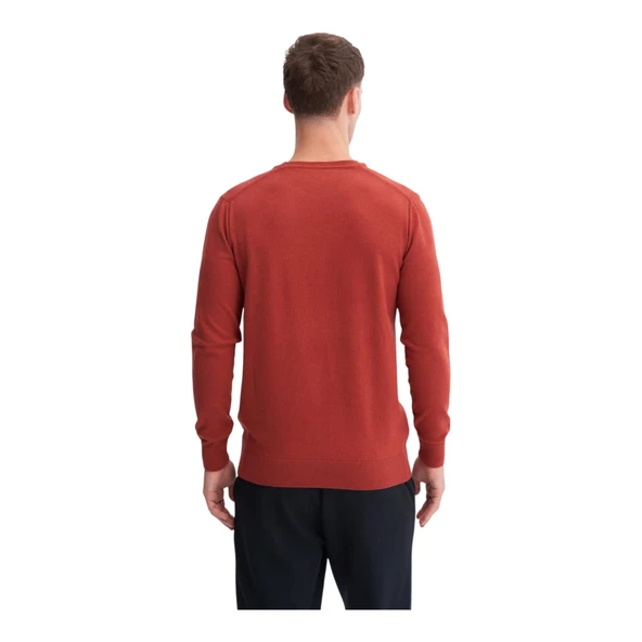 Slim Fit Soft Touch Basic Bisiklet Yaka Kazak-33155 - 4