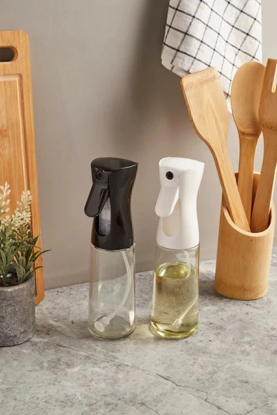 Yemeklik Yağ Spreyi Airfryer Yağdanlık Zeytinyağı Ve Limon Sprey Şişesi,siyah - 3