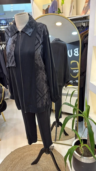 Nuss 1001 Jakar Detay Pantolonlu Takım - ANTRASİT - 6
