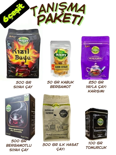 İkiçay Mega Tanışma Seti! 6'lı Çok Çeşitli Çay Keşif Paketi ürün görseli