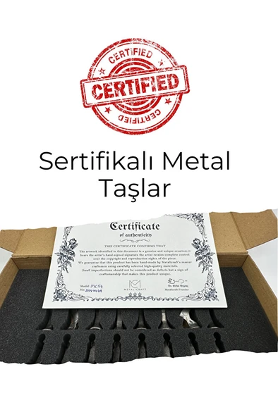 MC59 Bizans Figürlü El Yapımı Metal Satranç Takımı – Kayın Ağacı Satranç Tahtası - Lüks Hediyelik - 7