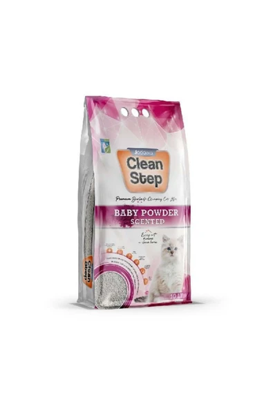 Clean Step Aktif Karbonlu Bebek Pudralı İnce Taneli Topaklanan Bentonit Kedi Kumu 5 Lt - JDW-CS011 - 1