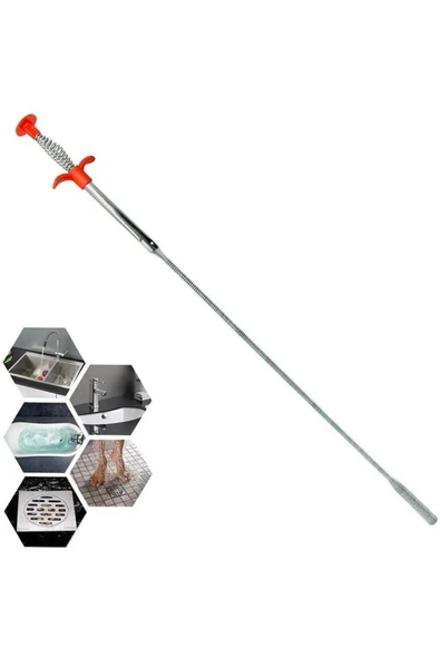 Kıskaç Tıkalı Lavabo Ve Gider Boruları Açma Aparatı Kıskacı Lavabo Açıcı - Resim 3