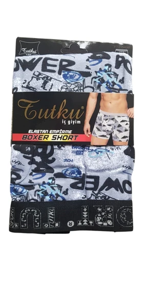 Tutku Erkek Elas EMP Spor Boxer 6'lı Kombin - 10