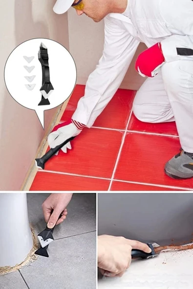 Silikon Sökme Ve Uygulama Seti Fayans Derz Silikon Kazıyıcı Sıyırıcı Ve Uygulayıcı Aparat ürün görseli 1