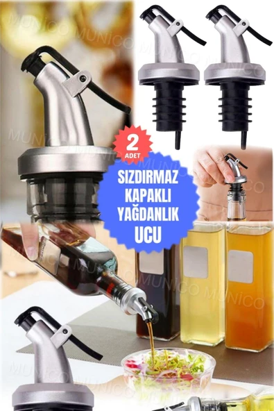 2 Adet Yağdanlık Tıpası Damlatmaz Şişe Ucu Dökme Ağızlığı Yağlık Sirkelik Sızdırmaz Kapaklı Tıpa - 3