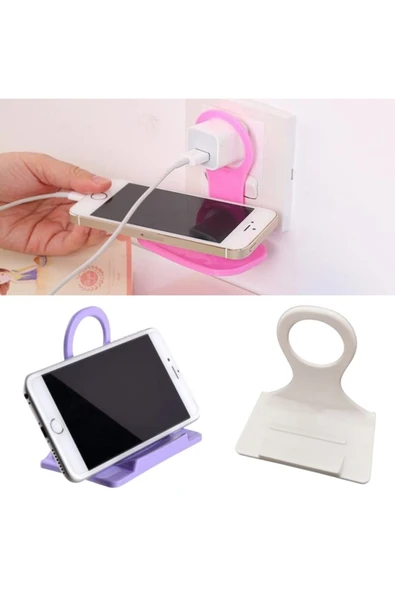 Universal Mobil Şarj Priz Askısı Ve Telefon Tablet Tutucu Stand (4767) - 3