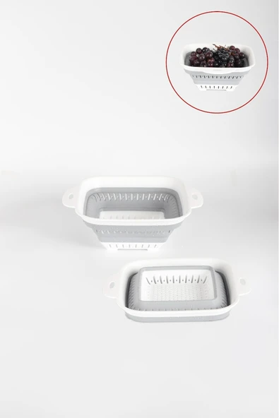 Katlanır Kare Akordiyon Süzgeç Katlanabilir Süzgeç - 3