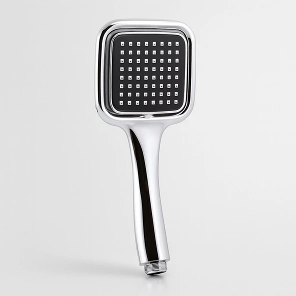 River Mafsallı Duş Seti 3 Parça Krom Gümüş El Duşu Hortumu ve Tutacağıyla Lüks Banyo Takımı - Resim 4