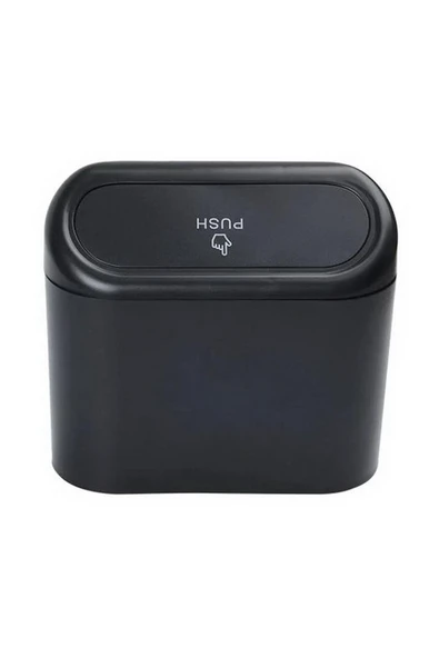 Araç İçi Çöp Kovası Kapaklı Siyah ürün görseli 1