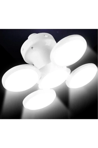 Yuvarlak Solar Led Kamp Lambası – Işıldak – Usb’den / Gün Işığında Şarj- 5 Kanatlı – 90°