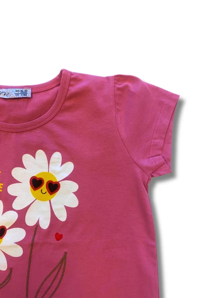 Cute My Sister İs My Bestie Baskılı Papatya T-Shirt - Resim 10