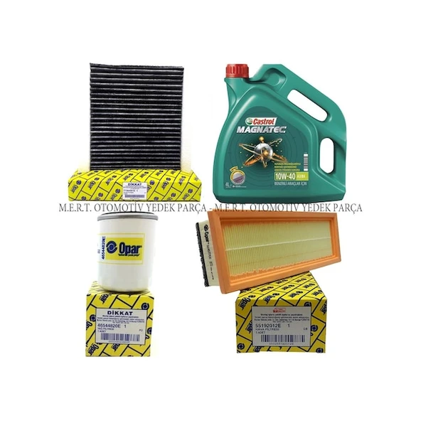 Fiat Linea 1.4 Fire 8V Benzinli Yağ Bakım Filtre Seti+Petrolofisi yağ 4lt 10w40 ürün görseli