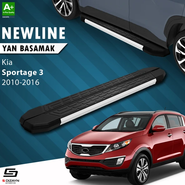 S-Dizayn Kia Sportage 3 NewLine Aluminyum Yan Basamak 173 Cm 2010-2016 A+ Kalite ürün görseli