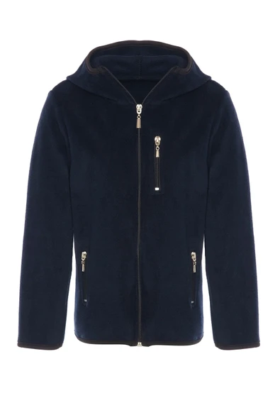 Asil Kids Colors Çocuk Polar Kapşonlu Günlük Rahat Tam Fermuarlı 3 Cepli Lacivert Unisex - 1