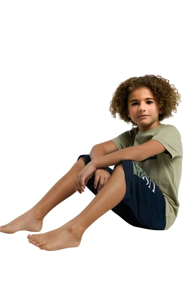 Us Polo Erkek Çocuk Kısa Kol Pijama Takım 2030 - 2