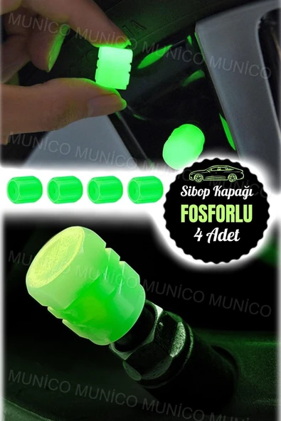 LED Işık ve Toz Geçirmez 4 Adet Renkli LED Fosforlu Sibop Kapak - Araba Motosiklet Bisiklet İçin ürün görseli 1