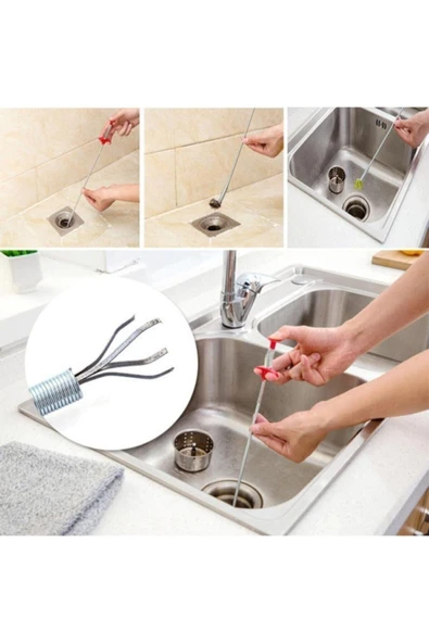 Esnek Lavabo Banyo Küvet Tıkanıklık Açıcı Tel Tıkanma Önleyici - Resim 4