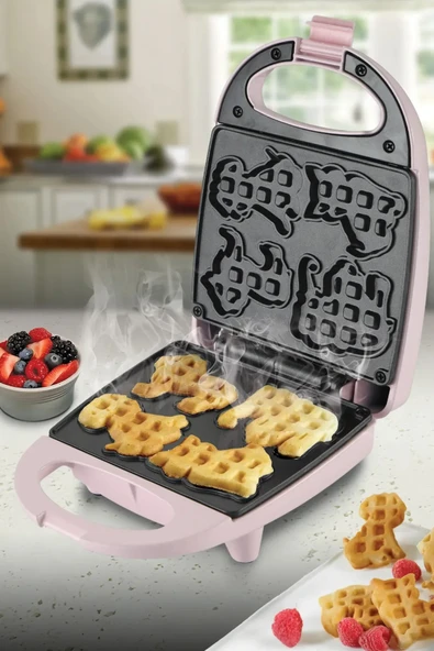 Kiwi Ksm-2407K Çocuk Waffle Makinesi - Pembe