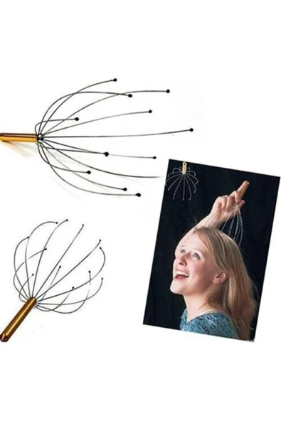 Kafa Masaj Aleti Baş Boyun Kafa Masaj Saç Kaşıma Teli - Resim 2