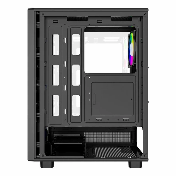 PowerBoost PB-A600B 600W 80+ USB 3.2 LED ATX Mid Tower Siyah Kasa - Resim 6