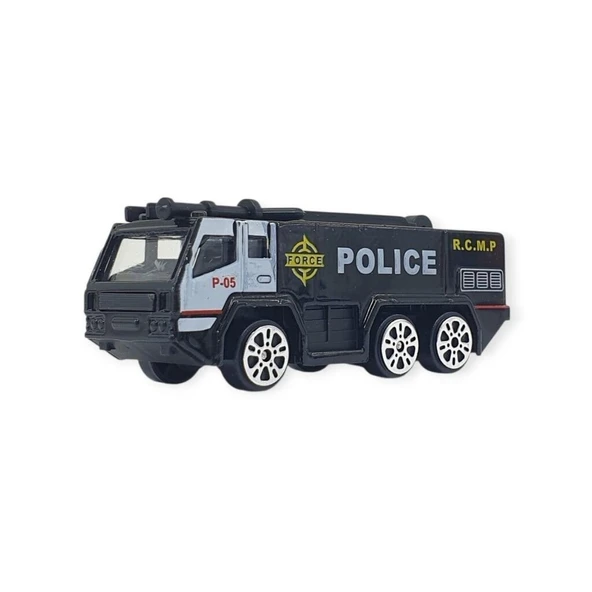 3'lü İş Makinaları Road Seti - Die Cast - DS044 - Polis - 3