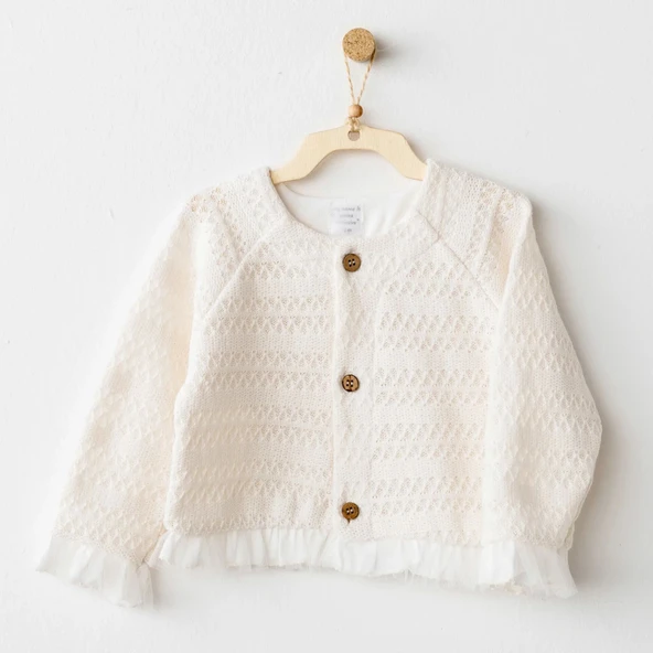 Andywawa AC26137 Wawa Exclusive Ceket Ekru