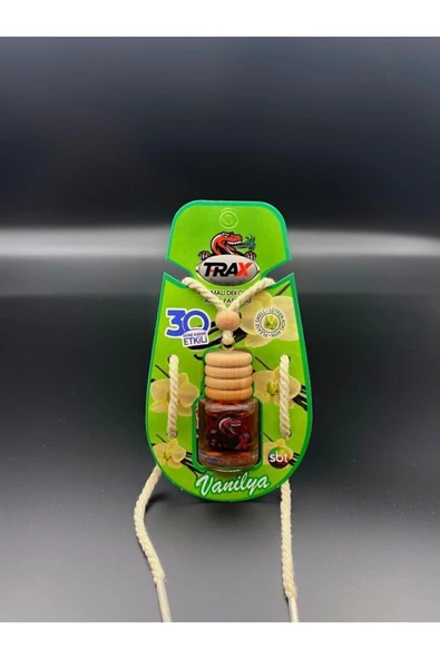 Oto Araç Ayna Asma Şişe Cam Koku Vanilya Aromalı Oto Parfümü 8ml - Resim 2