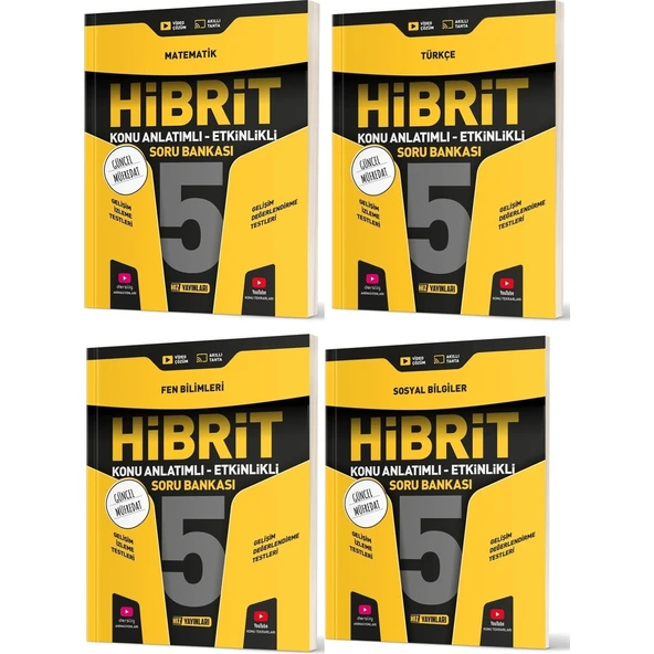 2025 5. Sınıf Matematik Türkçe Fen Sosyal Hibrit - Konu Seti 4 Kitap