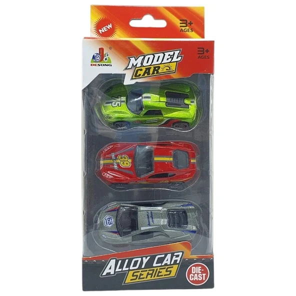 3'lü Araba Yarış Seti - Die Cast - DS045 - 4