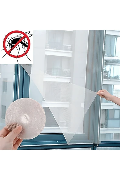 Pencere Sineklik Hazır Pencere Sinekliği Cırt Bantlı 130x150 Cm (2ADET) - Resim 2