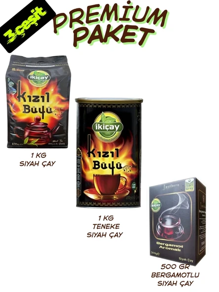İkiçay Klasik ve Aromatik Lezzetler Bir Arada 2,5 kg 3'lü Siyah Çay Paketi ürün görseli