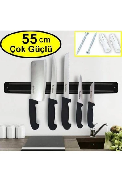 Büyük Boy Mıknatıslı Bıçak Askısı 55 cm Bıçak Tutucu Bıçak Organizer Bıçaklık - 3