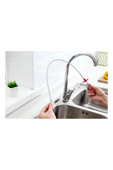 Kıskaç Tıkalı Lavabo Ve Gider Boruları Açma Aparatı Kıskacı Lavabo Açıcı - Resim 2