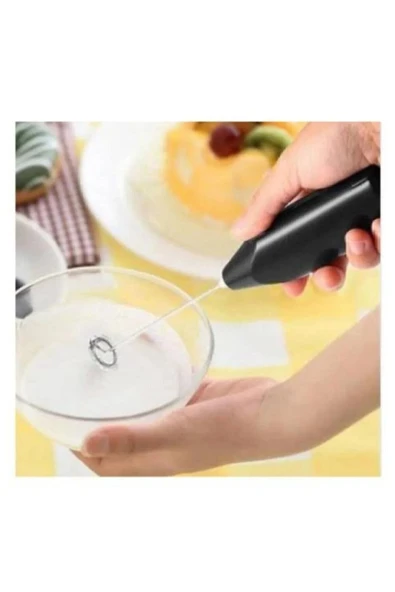Mini Mikser Kahve Süt Köpürtücü Karıştırıcı Cappucino Mixer Pilli Çırpıcı Bz000018