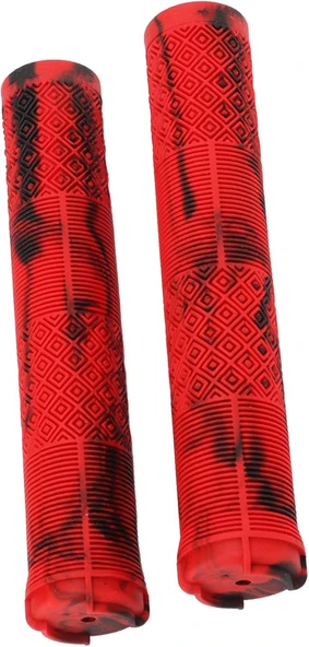 KENZE MTB Elcik Silikonlu Çift Renk Kaymaz Yapı 170 mm Bisiklet Elciği Kolay Kavrama Kırmızı - Resim 4