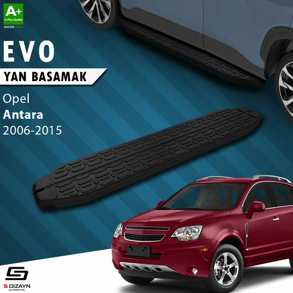 S-Dizayn Opel Antara Evo Siyah Yan Basamak 183 Cm 2006-2015 A+ Kalite - 1
