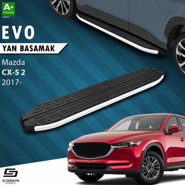 S-Dizayn Mazda CX-5 2 Evo Aluminyum Yan Basamak 183 Cm 2017 Üzeri A+ Kalite ürün görseli
