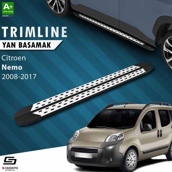 S-Dizayn Citroen Nemo TrimLine Gri Yan Basamak 177 Cm 2008-2017 A+ Kalite ürün görseli