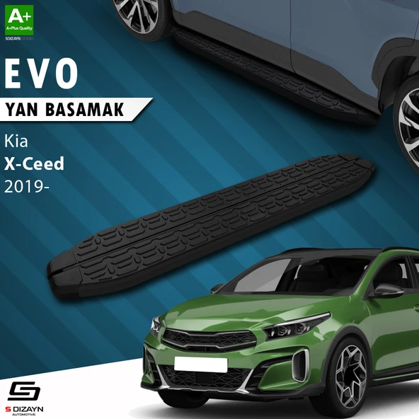 S-Dizayn Kia XCeed Evo Siyah Yan Basamak 183 Cm 2019 Üzeri A+ Kalite ürün görseli 1