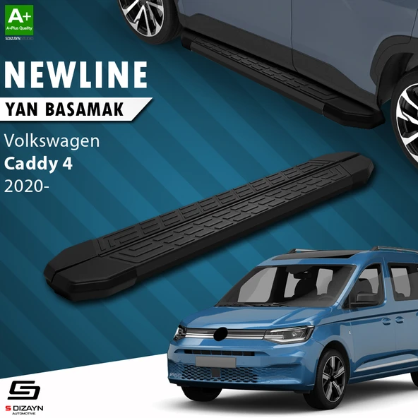 S-Dizayn VW Caddy 4 NewLine Siyah Yan Basamak 193 Cm 2020 Üzeri A+ Kalite ürün görseli