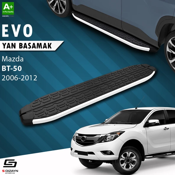 S-Dizayn Mazda BT-50 Pick-Up Evo Aluminyum Yan Basamak 193 Cm 2006-2012 A+ Kalite - 1