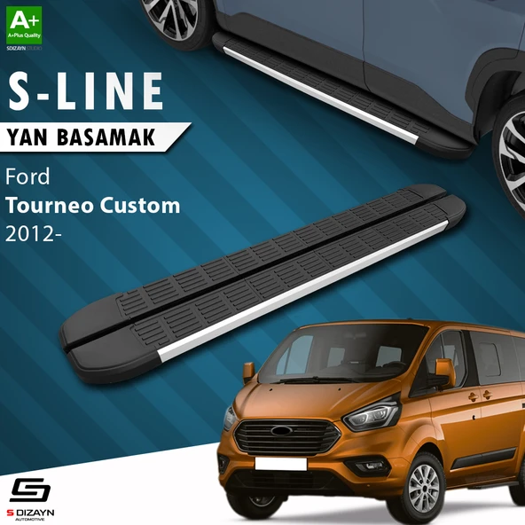 S-Dizayn Ford Tourneo Custom Kısa Şase S-Line Aluminyum Yan Basamak 203 Cm 2012-2023 A+ Kalite ürün görseli