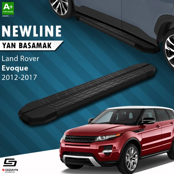 S-Dizayn Land Rover Range Rover Evoque NewLine Siyah Yan Basamak 173 Cm 2012-2017 A+ Kalite ürün görseli 1