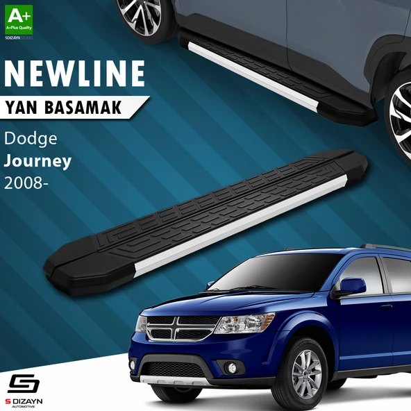 S-Dizayn Dodge Journey NewLine Aluminyum Yan Basamak 183 Cm 2008-2020 A+ Kalite ürün görseli 1