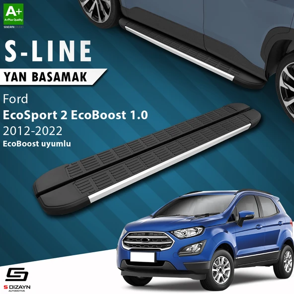 S-Dizayn Ford EcoSport 2 EcoBoost 1.0 S-Line Aluminyum Yan Basamak 173 Cm 2012-2022 A+ Kalite ürün görseli 1