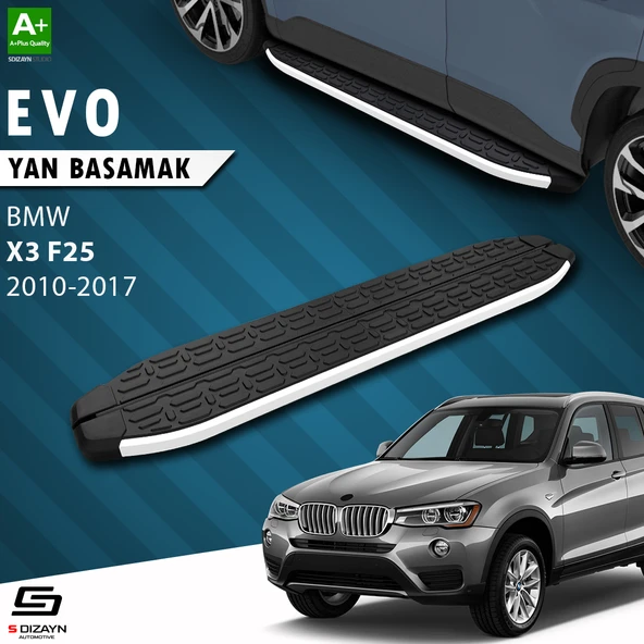 S-Dizayn Bmw X3 F25 Evo Aluminyum Yan Basamak 193 Cm 2010-2017 A+ Kalite ürün görseli